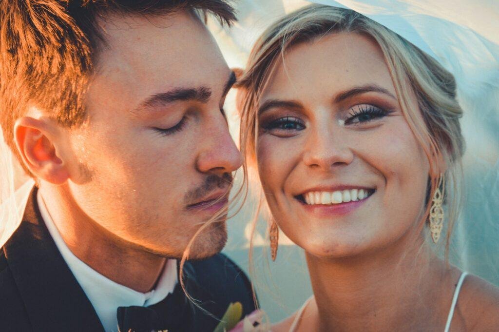 bride smiling
